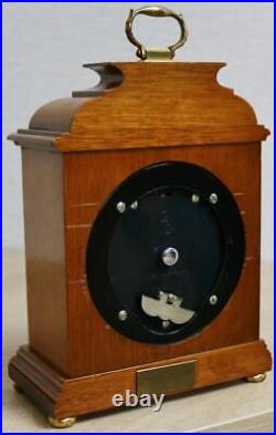 Vintage F. W Elliott 8 Day Solid Mahogany Caddy Top Timepiece Mantel Clock