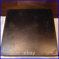 Vintage French/English Wooden Box With Chinoiserie Toile Paper Decor. 25x25x23