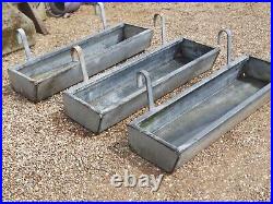 Vintage Galvanise hanging trough garden Planter feed Trough Quality