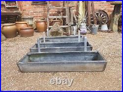 Vintage Galvanise hanging trough garden Planter feed Trough Quality