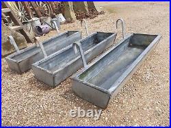 Vintage Galvanise hanging trough garden Planter feed Trough Quality