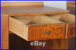Vintage Georgian Regency Style Solid Mahogany Bedside Cabinet Tables Nightstands