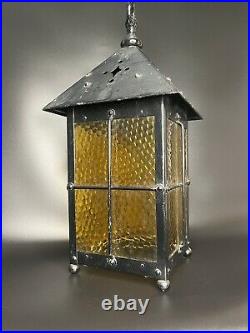 Vintage Gothic Tudor Arts & Crafts English Porch Lantern LIght Fixture