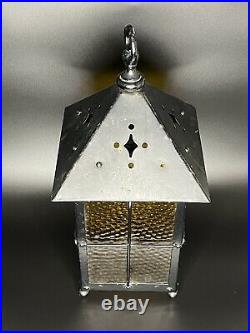 Vintage Gothic Tudor Arts & Crafts English Porch Lantern LIght Fixture