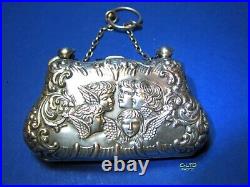 Vintage HENRY MATHEWS English. 925 Sterling Silver PURSE. Attractive Design