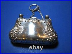 Vintage HENRY MATHEWS English. 925 Sterling Silver PURSE. Attractive Design