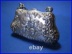 Vintage HENRY MATHEWS English. 925 Sterling Silver PURSE. Attractive Design