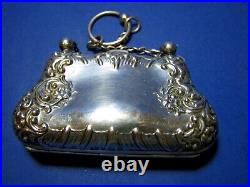 Vintage HENRY MATHEWS English. 925 Sterling Silver PURSE. Attractive Design