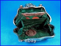 Vintage HENRY MATHEWS English. 925 Sterling Silver PURSE. Attractive Design