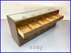 Vintage Haberdashery Counter Drawers Mid Century English Haberdashery Cabinet