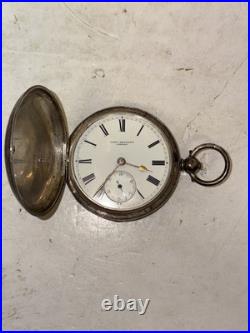 Vintage John Bennett London Antique Silver English Pocket Watch Male Accessory