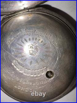 Vintage John Bennett London Antique Silver English Pocket Watch Male Accessory