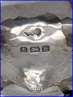 Vintage LIBERTY & CO. English Sterling Condiment Mustard Pot withSpoon and hearts