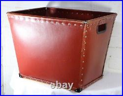 Vintage Large English Woolen Industrial Mill Storage Bin Tapering Solid Sound