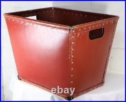 Vintage Large English Woolen Industrial Mill Storage Bin Tapering Solid Sound