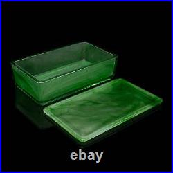 Vintage Lidded Soap Dish, English, Glass, Bathroom Tray, Art Deco, Circa 1930