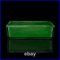 Vintage Lidded Soap Dish, English, Glass, Bathroom Tray, Art Deco, Circa 1930