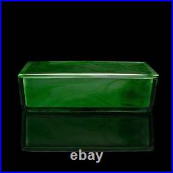 Vintage Lidded Soap Dish, English, Glass, Bathroom Tray, Art Deco, Circa 1930