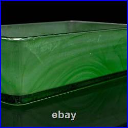 Vintage Lidded Soap Dish, English, Glass, Bathroom Tray, Art Deco, Circa 1930