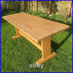 Vintage Light Oak Refectory Dining Table. (Might be other English hard wood)