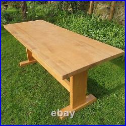Vintage Light Oak Refectory Dining Table. (Might be other English hard wood)