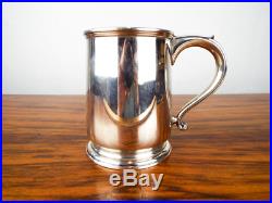 Vintage Mappin & Webb Solid Sterling 1 Pint Tankard English Mug Silver Cup 1956