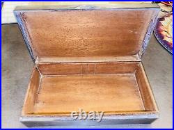 Vintage Mid-Century English Sterling Silver Humidor or Jewelry Box