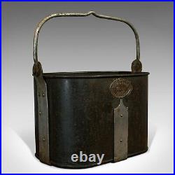 Vintage Navy Rum Kettle, English, Steel, Mess Fanny, Sellman and Hill, C. 1950