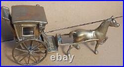 Vintage Old Antique BRASS Horse jib carriage pulling cart English rare 13.5 Lng