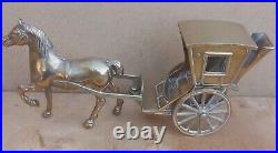 Vintage Old Antique BRASS Horse jib carriage pulling cart Olde English 12 farm