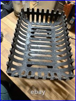 Vintage Old Antique Cast Iron Fire Grate Basket Old English Cottageblack15x10