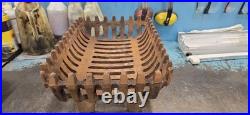 Vintage Old Antique Cast Iron Fire Grate Basket Olde English Cottage black Heavy