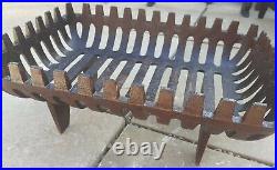 Vintage Old Antique Cast Iron Fire Grate Basket Olde English Cottage small 1900s