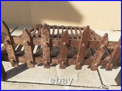 Vintage Old Antique Cast Iron Fire Grate Basket Olde English Grand town house