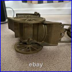 Vintage Old Antique Solid BRASS Horse closed carriage pulling cart Olde English