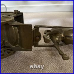 Vintage Old Antique Solid BRASS Horse closed carriage pulling cart Olde English