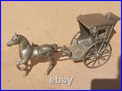 Vintage Old Antique Solid BRASS Horse jib carriage pulling cart English rare 13