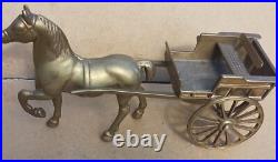 Vintage Old Antique Solid BRASS Horse jib carriage pulling cart Olde English 11