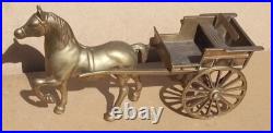 Vintage Old Antique Solid BRASS Horse jib carriage pulling cart Olde English 11
