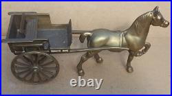 Vintage Old Antique Solid BRASS Horse jib carriage pulling cart Olde English 11