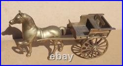 Vintage Old Antique Solid BRASS Horse jib carriage pulling cart Olde English 11