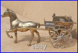 Vintage Old Antique Solid BRASS Horse jib carriage pulling cart Olde English 11