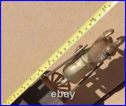 Vintage Old Antique Solid BRASS Horse jib carriage pulling cart Olde English 11