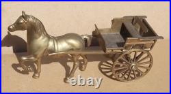 Vintage Old Antique Solid BRASS Horse jib carriage pulling cart Olde English 11
