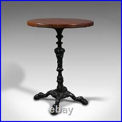 Vintage Orangery Table, English, Circular, Wine, Cast Iron, Mid 20th Century