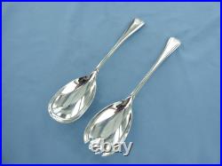 Vintage Pair Of Sterling Silver Old English Shell Salad Servers. Birmingham 1909