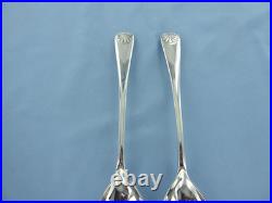 Vintage Pair Of Sterling Silver Old English Shell Salad Servers. Birmingham 1909