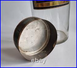 Vintage Pair of Large Antique 19thC. French Glass Apothecary Jars 24 cm High