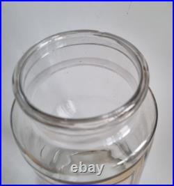 Vintage Pair of Large Antique 19thC. French Glass Apothecary Jars 24 cm High