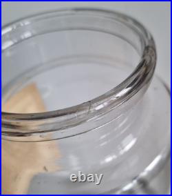 Vintage Pair of Large Antique 19thC. French Glass Apothecary Jars 24 cm High